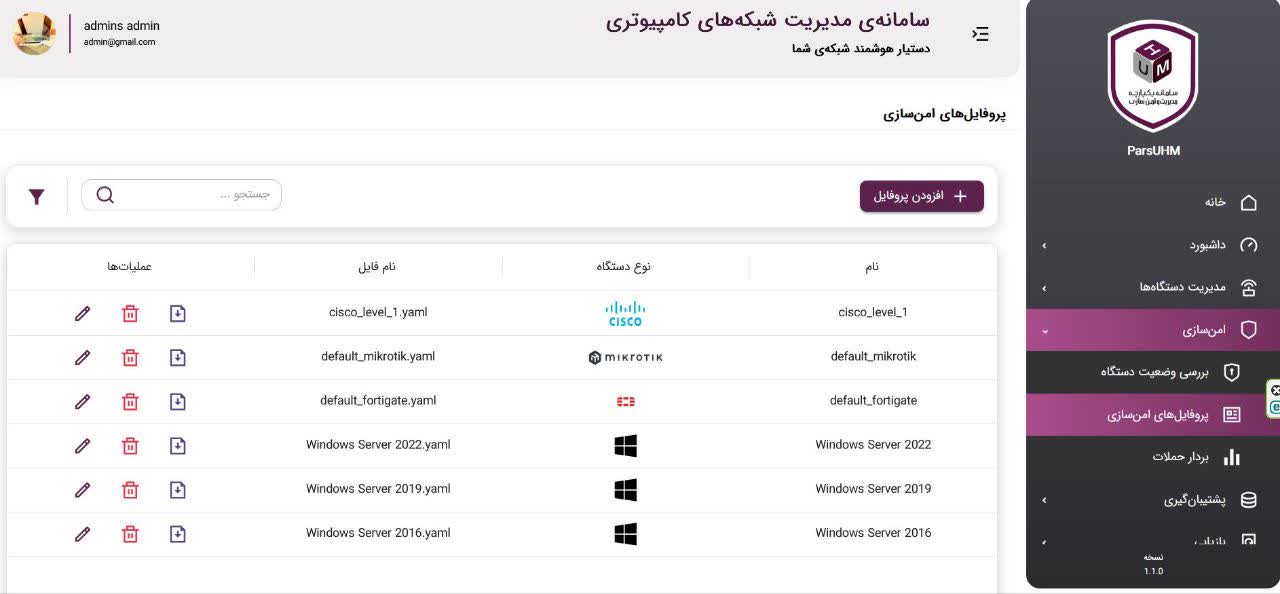 انطباق‌سنجی زیرساخت‌های شبکه با استفاده از سامانه ParsUHM: رویکردی استانداردمحور برای تضمین تاب‌آوری کسب‌وکار